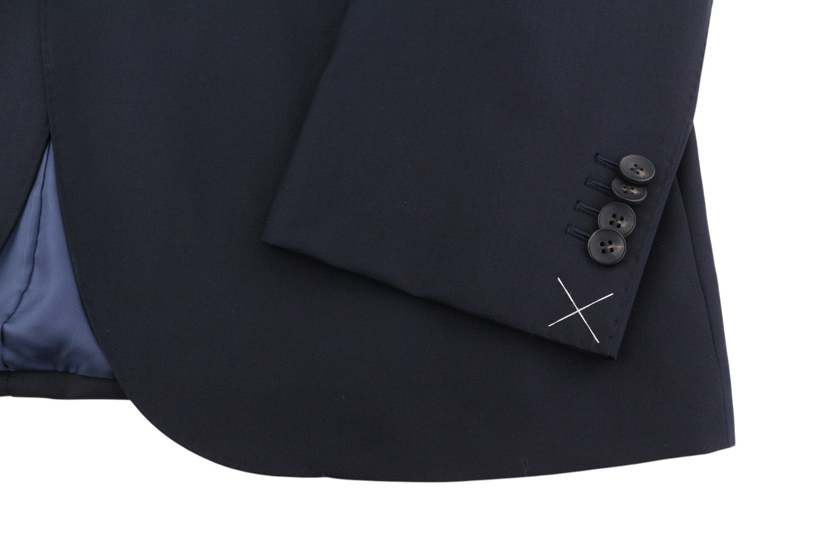 SUITSUPPLY La Spalla Single Breasted Ferrara Men Suit UK50S Blue Wool 3 Piece