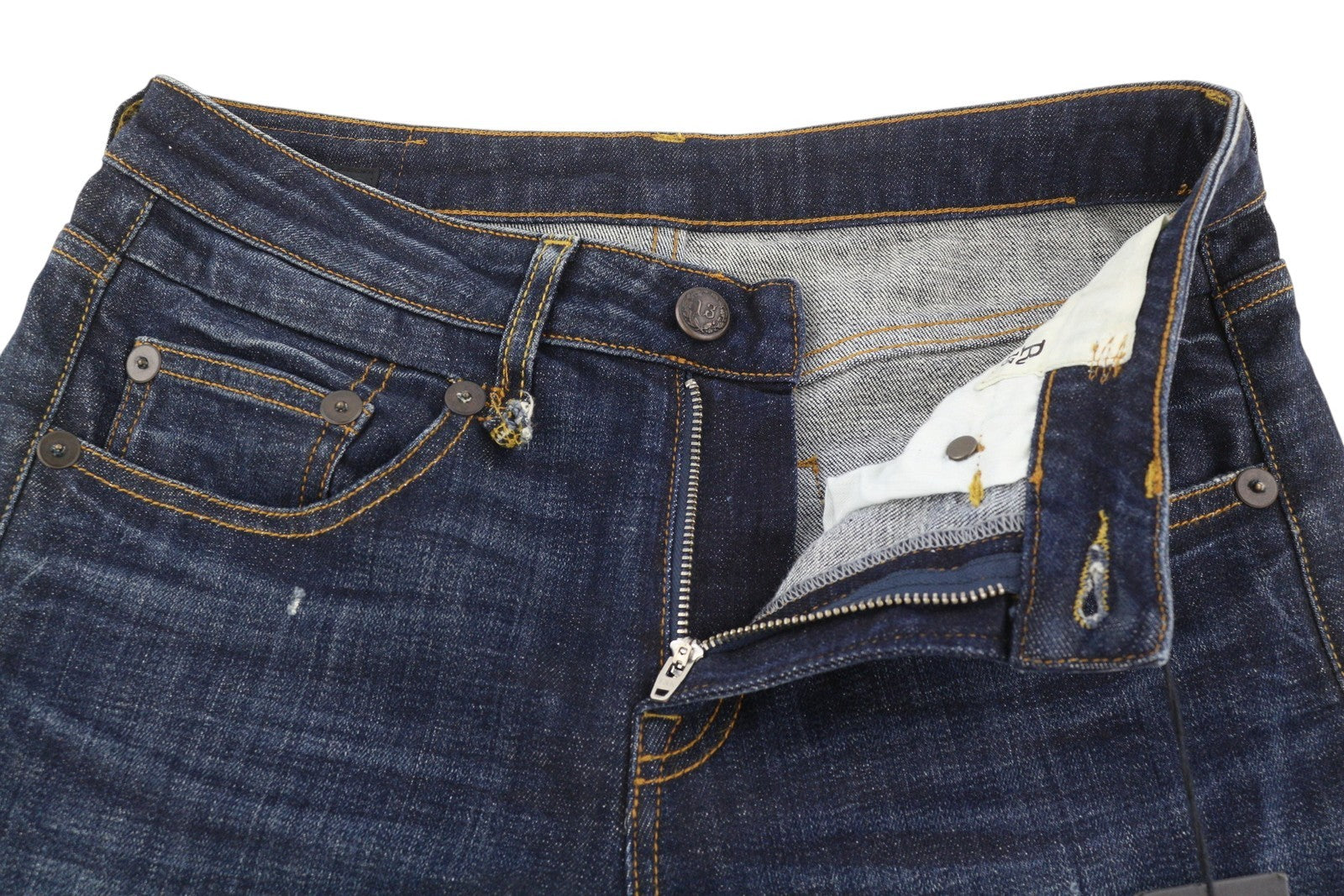 R13 Boy Straight Women Jeans 27 Howell Indigo Distressed Cropped Ankle