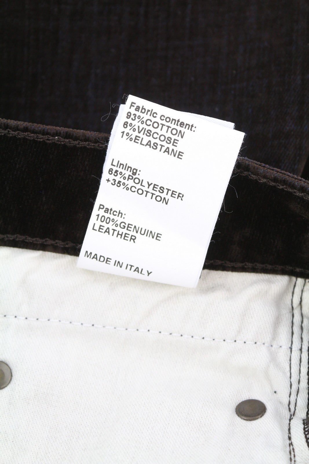 R13 Boy Straight Women Jeans 26 Brown Velvet Flocked Cropped Ankle Dark