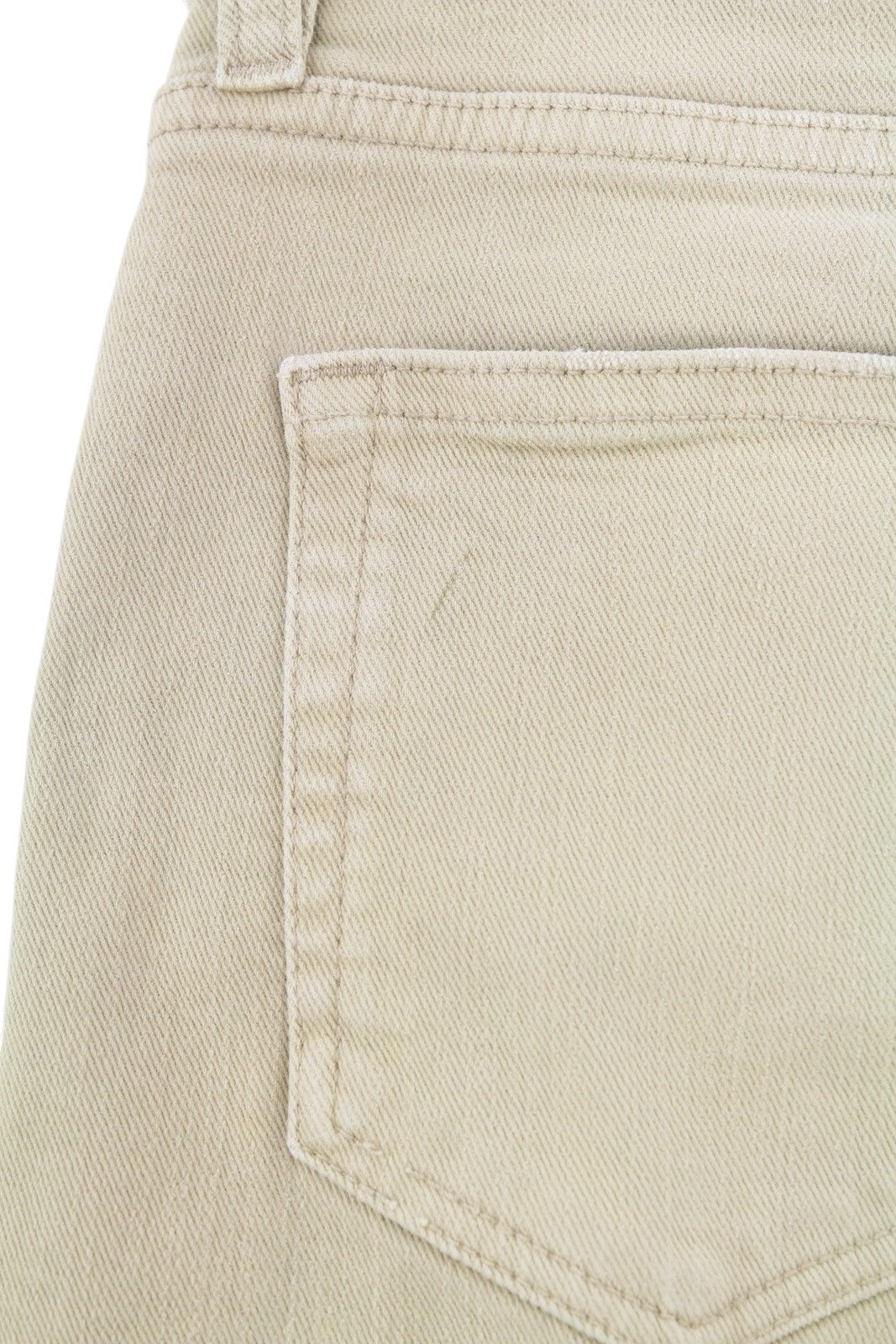 R13 Boy Straight Women Jeans 24 Khaki Stretch Washed Cropped Ankle RRP699