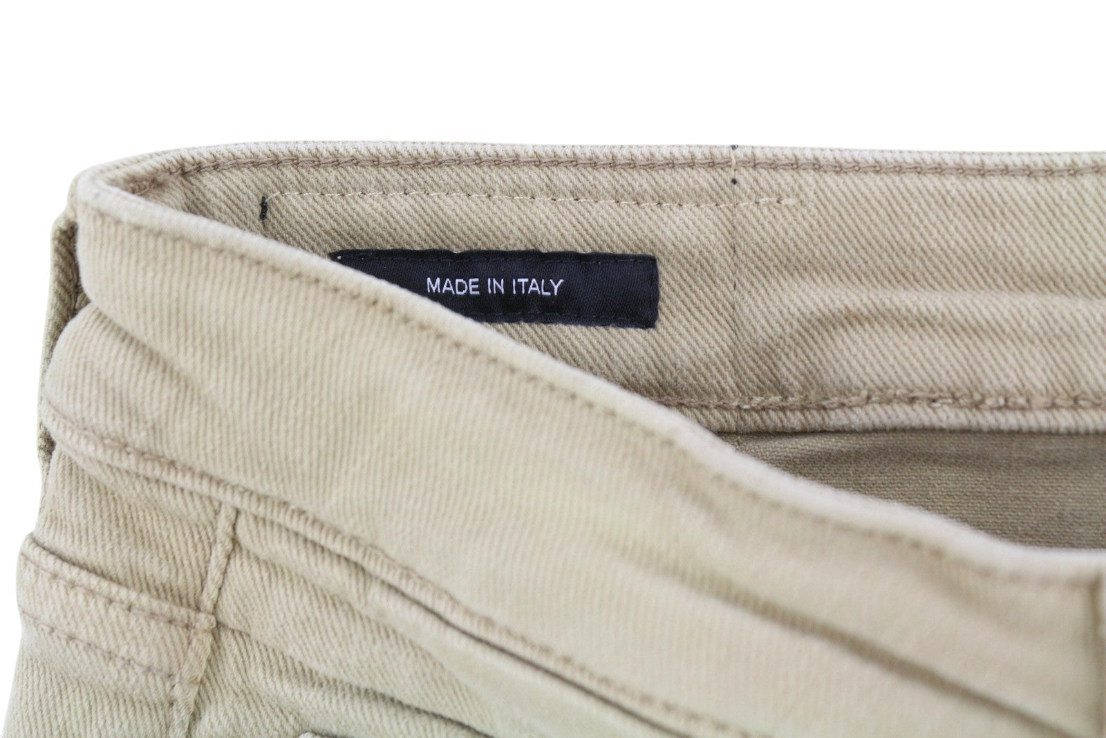 R13 Boy Straight Women Jeans 24 Khaki Stretch Washed Cropped Ankle RRP699