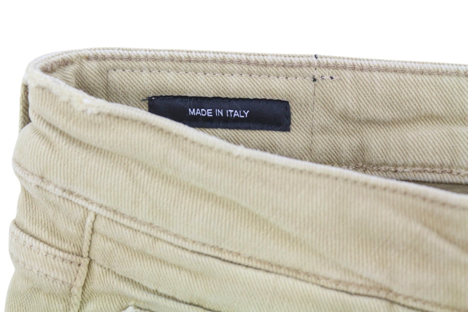 R13 Boy Straight Women Jeans 24 Khaki Stretch Faded Cropped Ankle RRP699