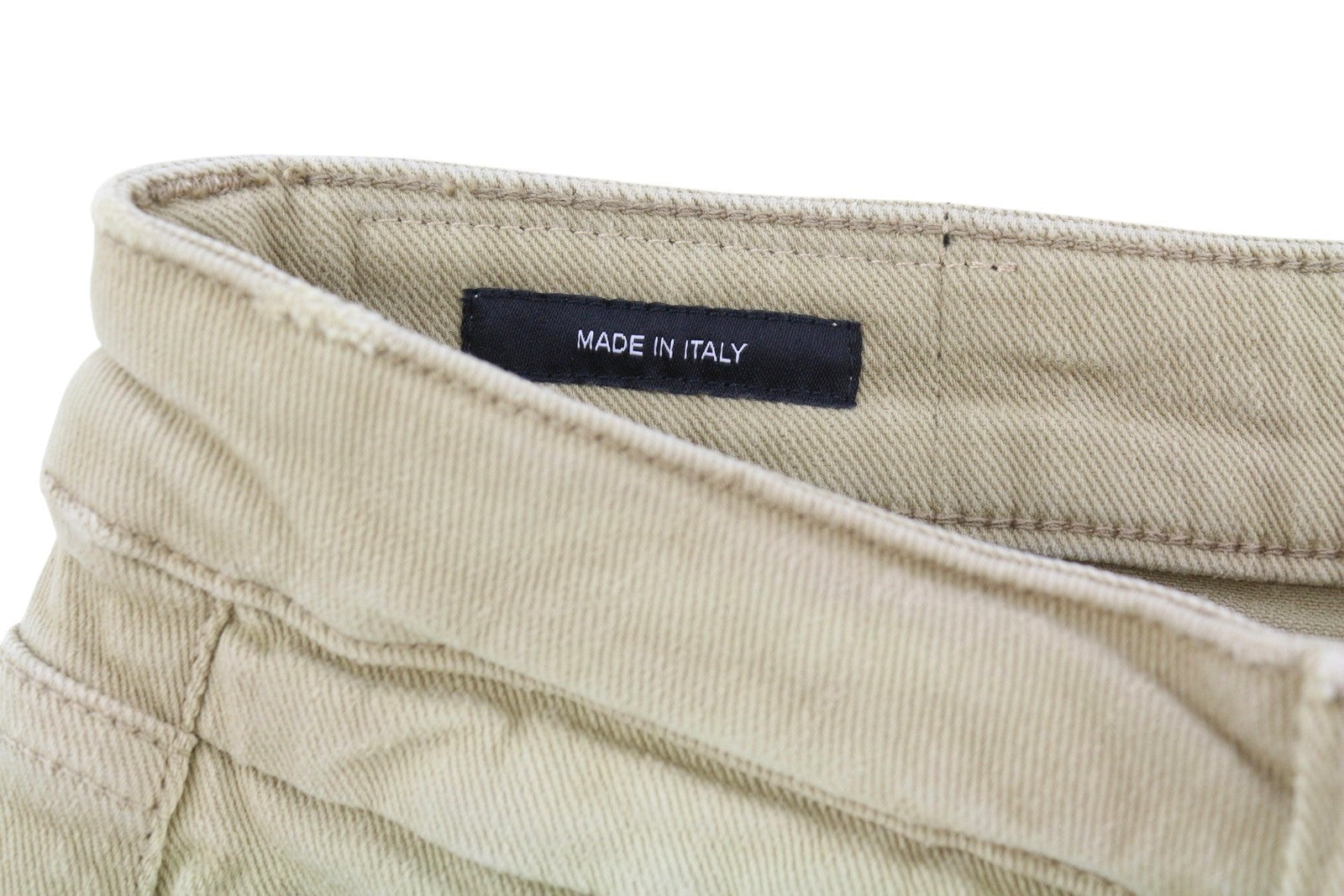 R13 Boy Straight Women Jeans 25 Khaki Stretch Faded Cropped Ankle RRP699