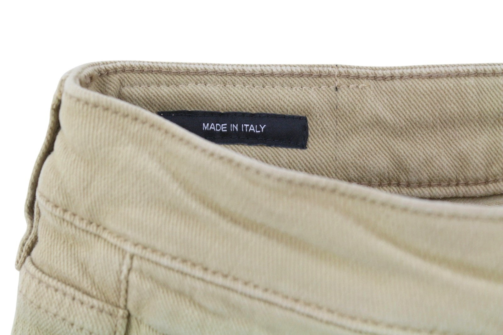 R13 Boy Straight Women Jeans 27 Khaki Stretch Faded Cropped Ankle RRP699