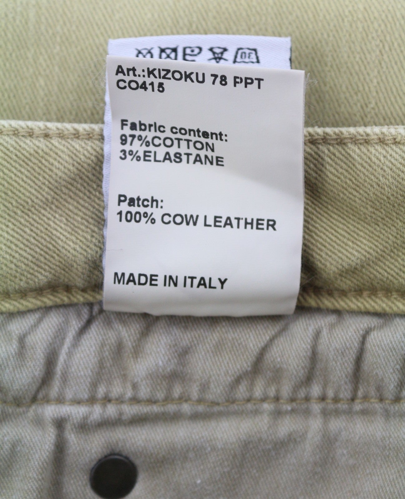 R13 Boy Straight Women Jeans 30 Khaki Stretch Faded Cropped Ankle RRP699