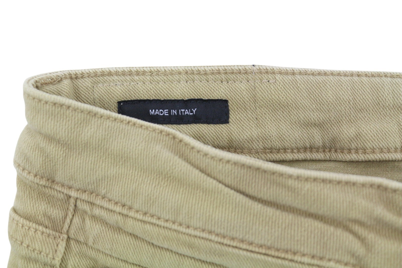 R13 Boy Straight Women Jeans 30 Khaki Stretch Faded Cropped Ankle RRP699