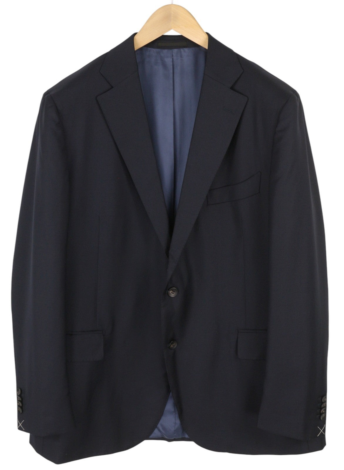 SUITSUPPLY La Spalla Single Breasted Ferrara Men Suit UK52R Blue Wool 3 Piece