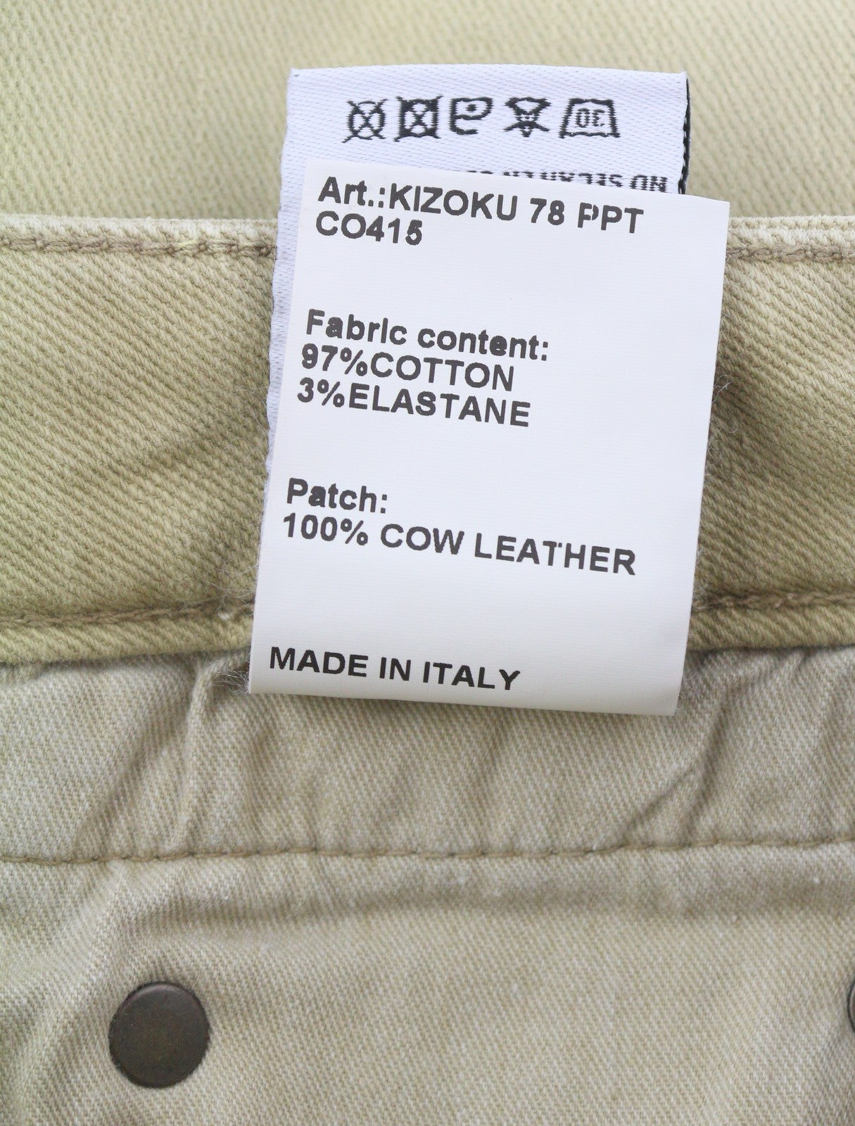 R13 Boy Straight Women Jeans 28 Khaki Stretch Washed Cropped Zip Ankle RRP699