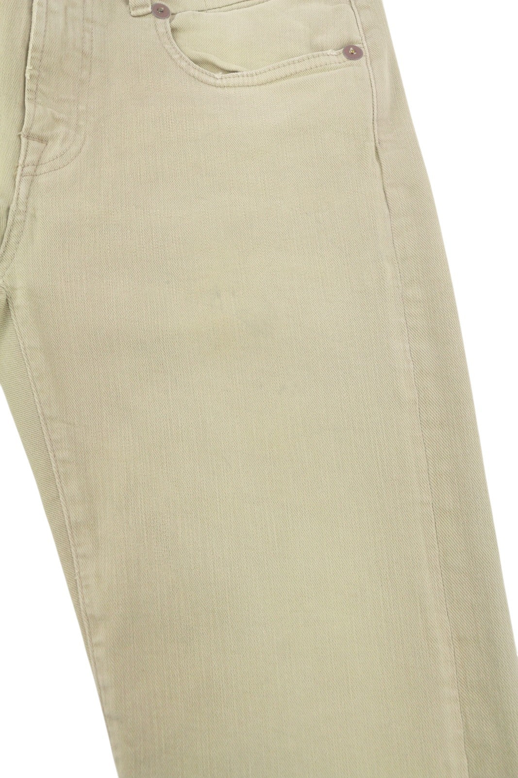 R13 Boy Straight Women Jeans 29 Khaki Stretch Faded Cropped Ankle RRP699