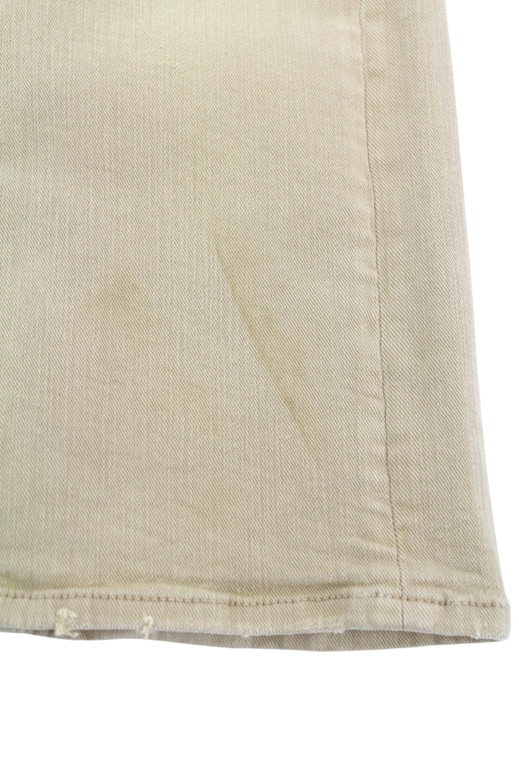 R13 Boy Straight Women Jeans 29 Khaki Stretch Faded Cropped Ankle RRP699