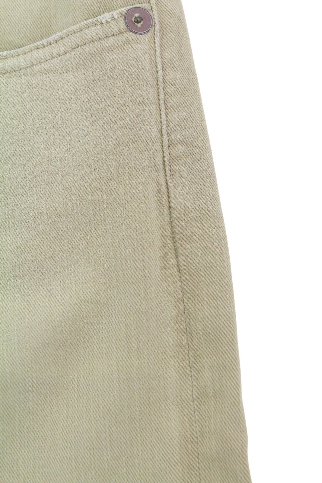 R13 Boy Straight Women Jeans 29 Khaki Stretch Faded Casual Ankle RRP699