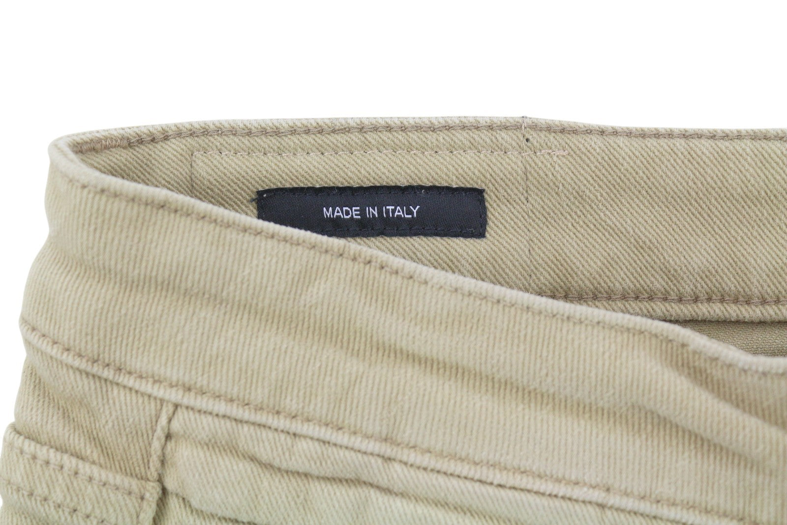 R13 Boy Straight Women Jeans 29 Khaki Stretch Faded Casual Ankle RRP699