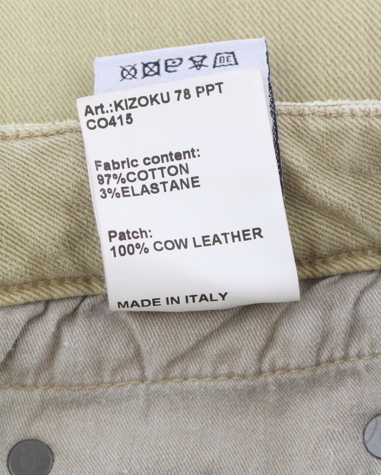 R13 Boy Straight Women Jeans 30 Khaki Stretch Faded Casual Ankle RRP699