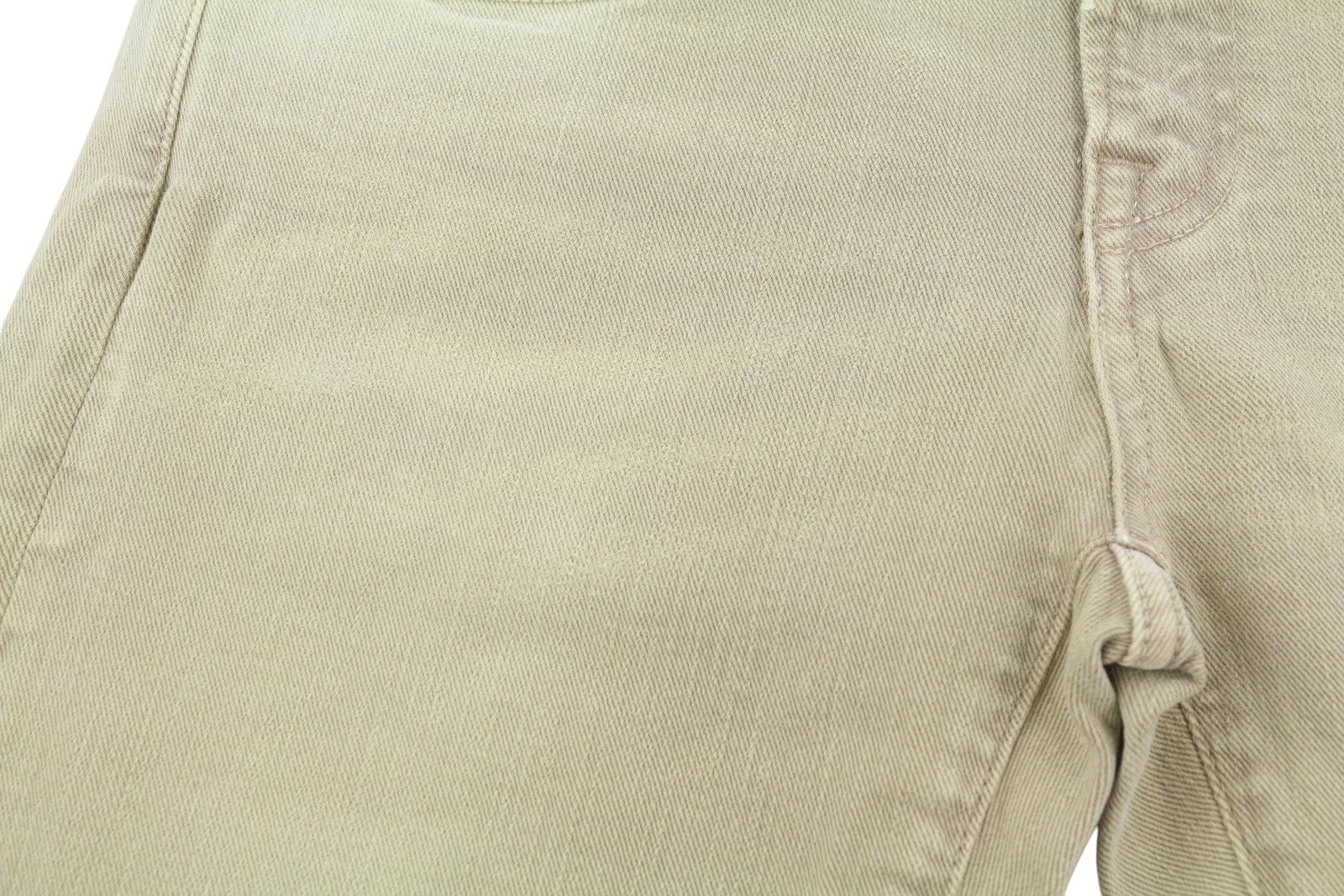 R13 Boy Straight Women Jeans 29 Khaki Stretch Washed Logo Ankle RRP699