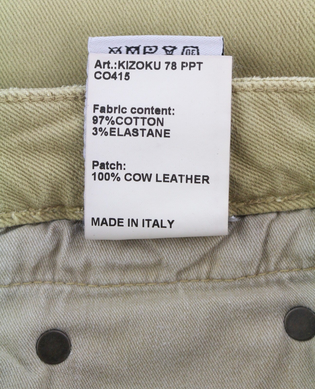 R13 Boy Straight Women Jeans 28 Khaki Stretch Faded Casual Ankle RRP699