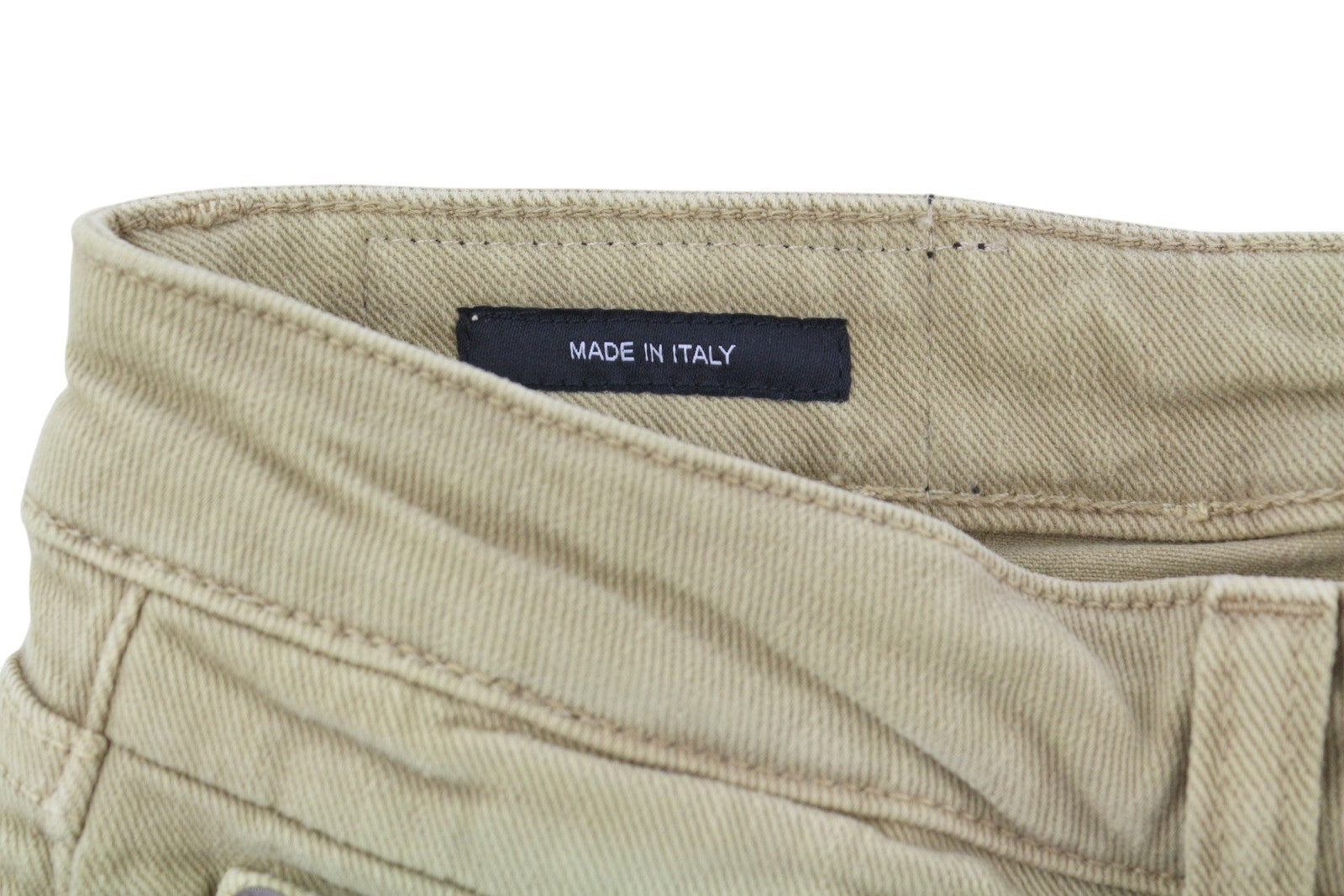 R13 Boy Straight Women Jeans 28 Khaki Stretch Denim Cropped Pockets RRP699