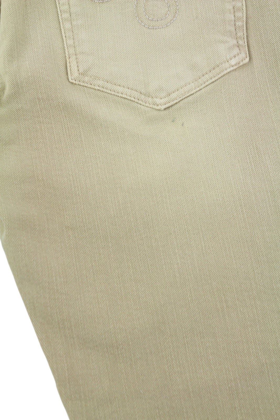 R13 Boy Straight Women Jeans 28 Khaki Stretch Cropped Light Denim RRP699