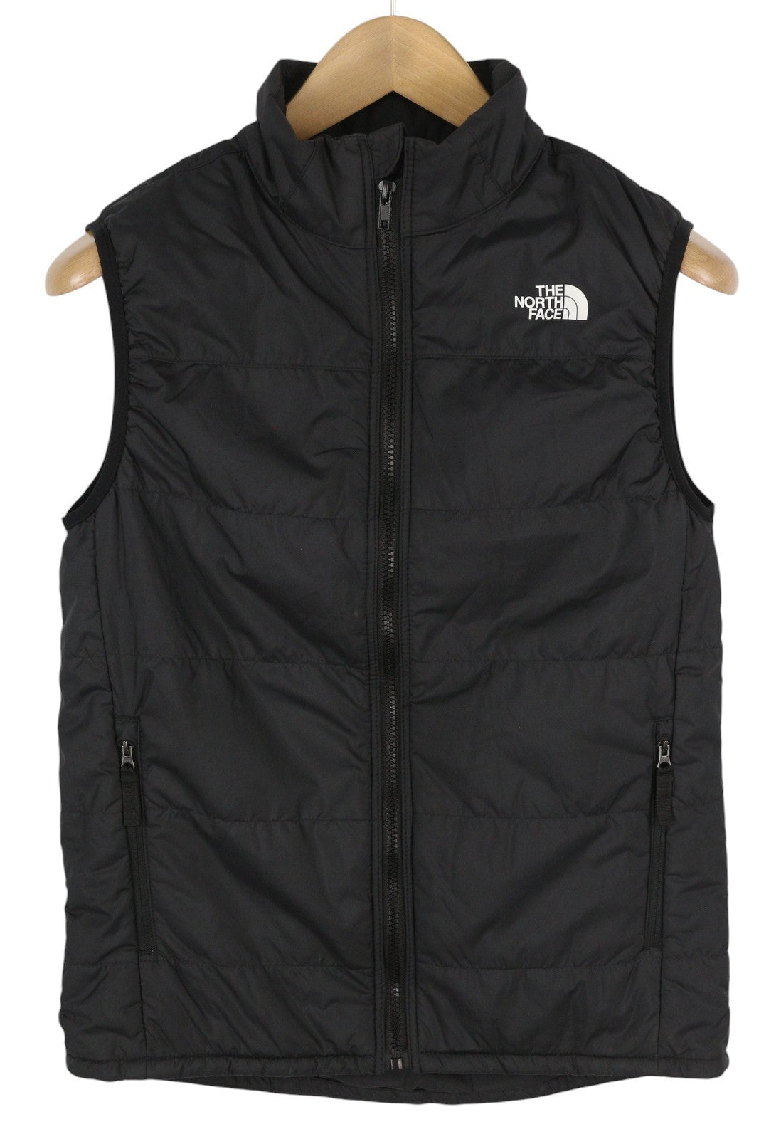 THE NORTH FACE Reactor Insulated Boy Waistcoat L Youth Quilted Zip Front Black