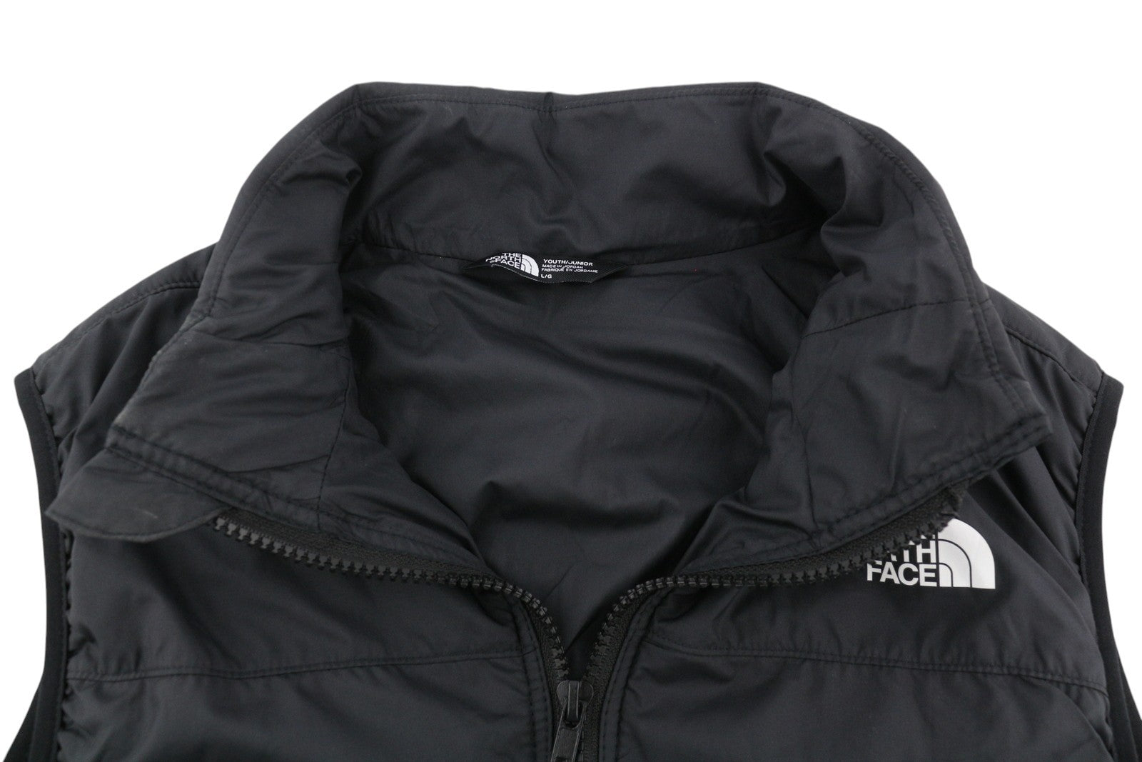 THE NORTH FACE Reactor Insulated Boy Waistcoat L Youth Quilted Zip Front Black