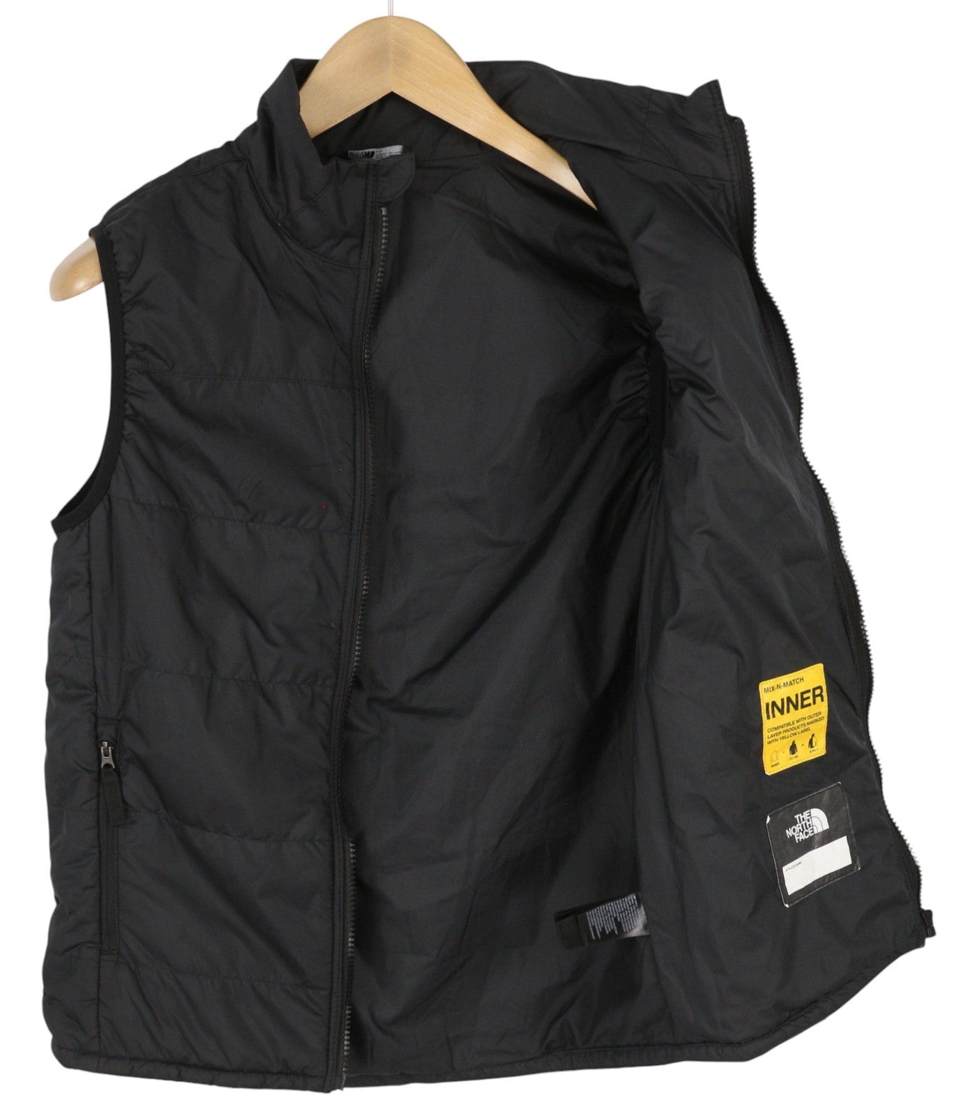 THE NORTH FACE Reactor Insulated Boy Waistcoat L Youth Quilted Zip Front Black