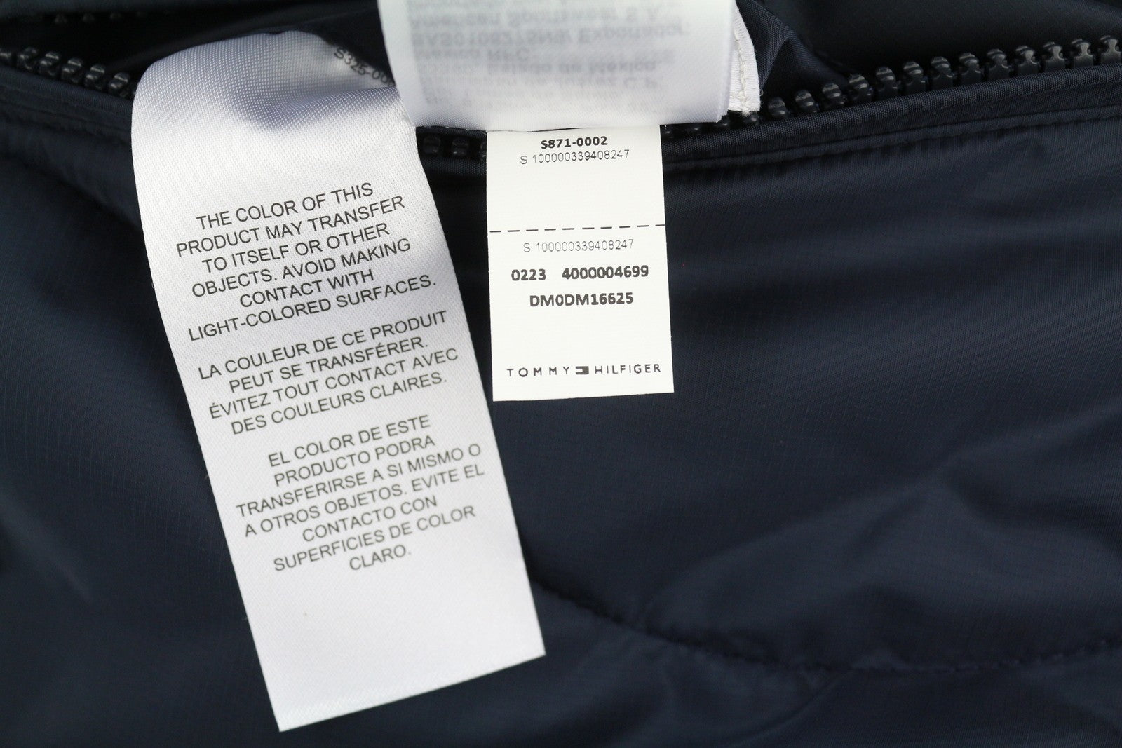 TOMMY HILFIGER Reversible Quilted Men Jacket M Blue Hooded Padded Zip RRP239