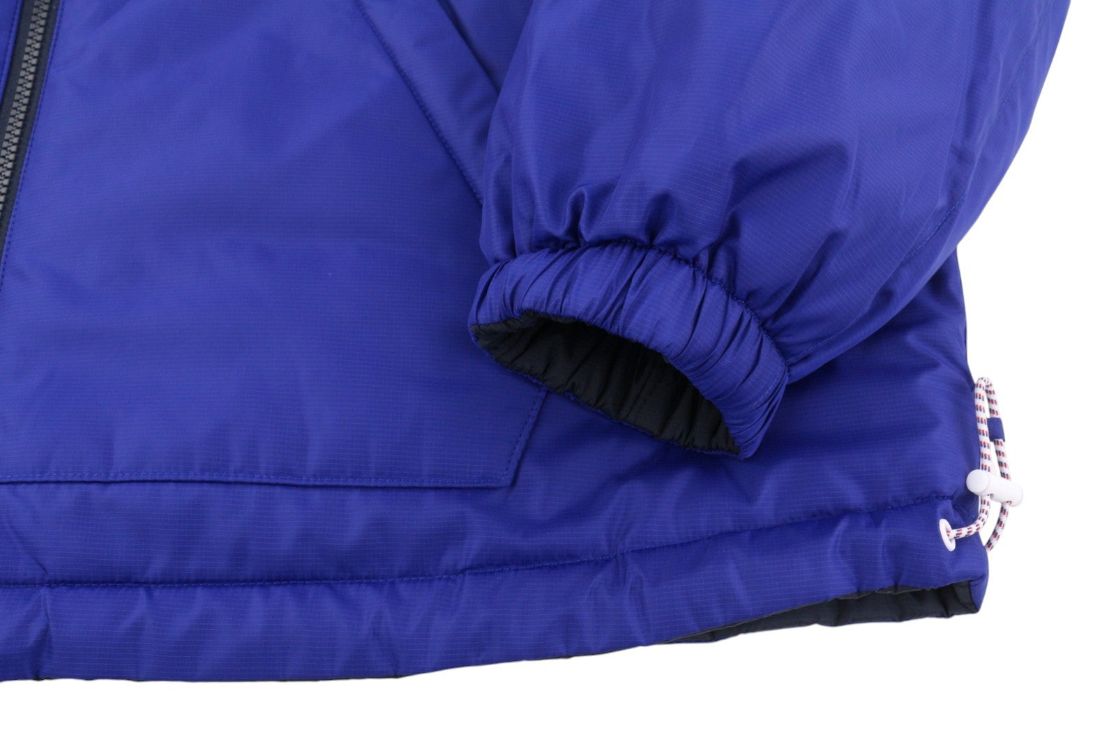 TOMMY HILFIGER Reversible Quilted Men Jacket M Blue Hooded Padded Zip RRP239