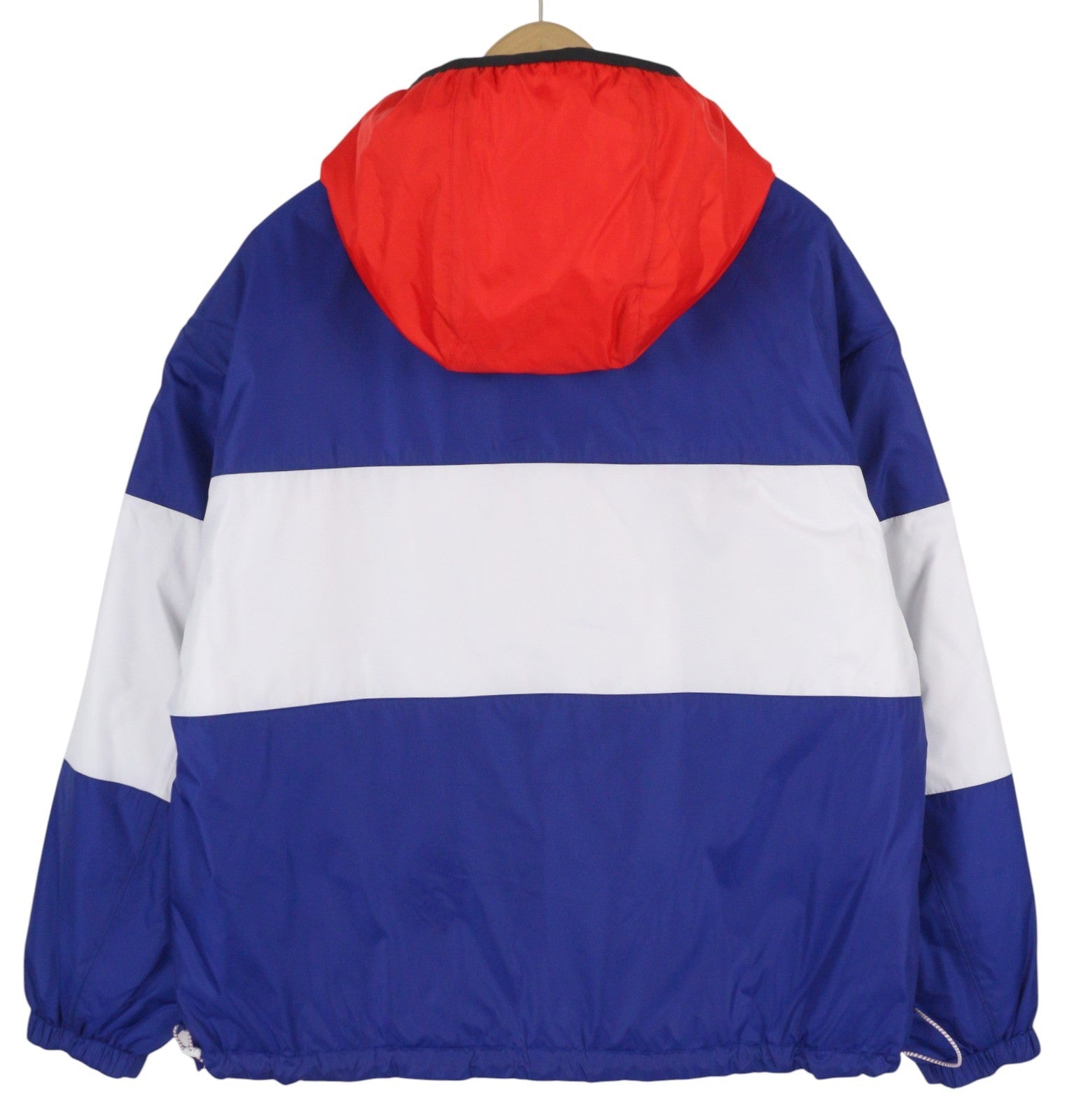 TOMMY HILFIGER Reversible Quilted Men Jacket M Blue Insulated Hood Logo RRP239