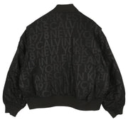 CALVIN KLEIN Men Jacket M Black Printed Logo Padded Loose Fit Bomber RRP149
