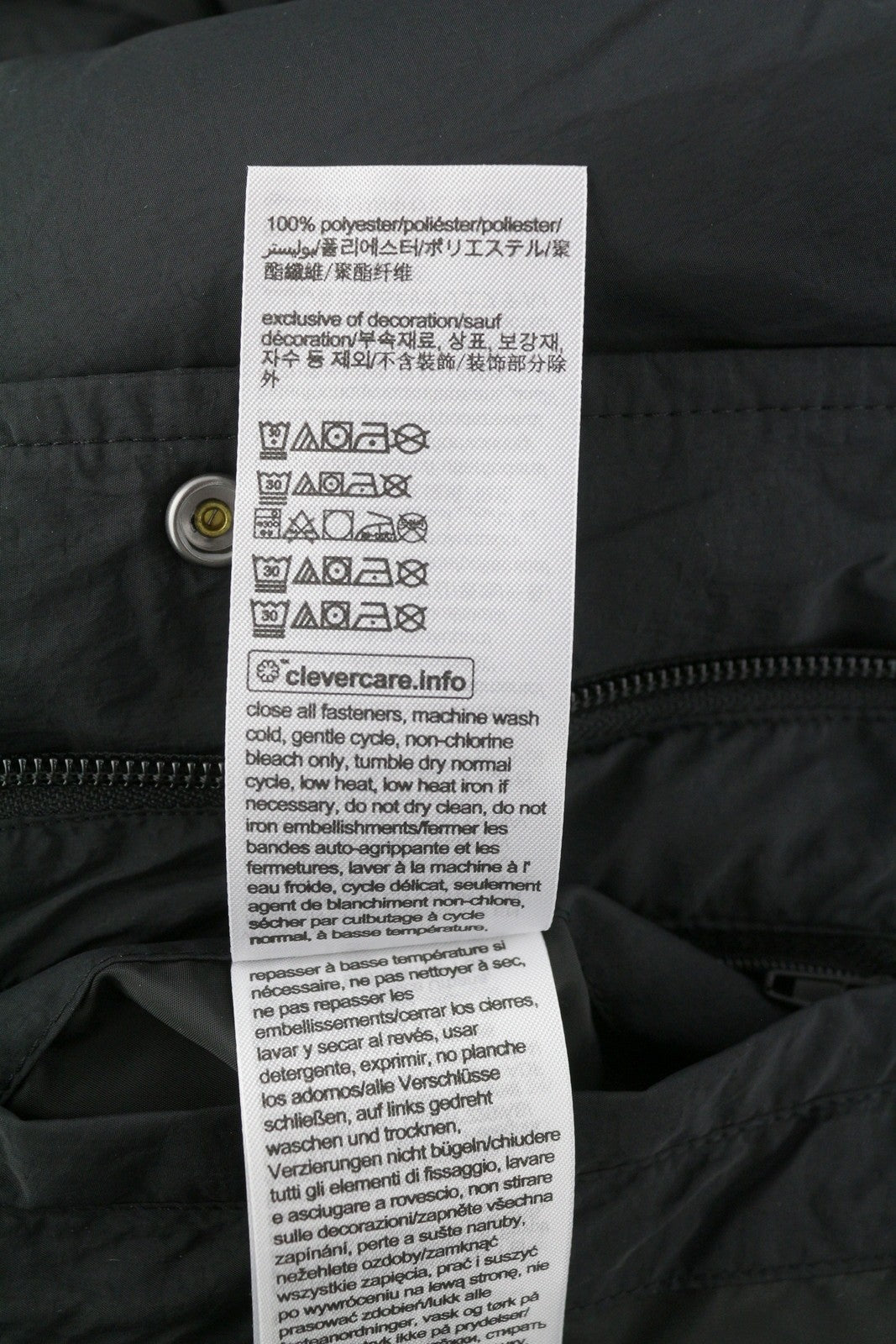 CALVIN KLEIN Crinkle Nylon Long Quilt Men Jacket 2XL Black Insulated RRP379