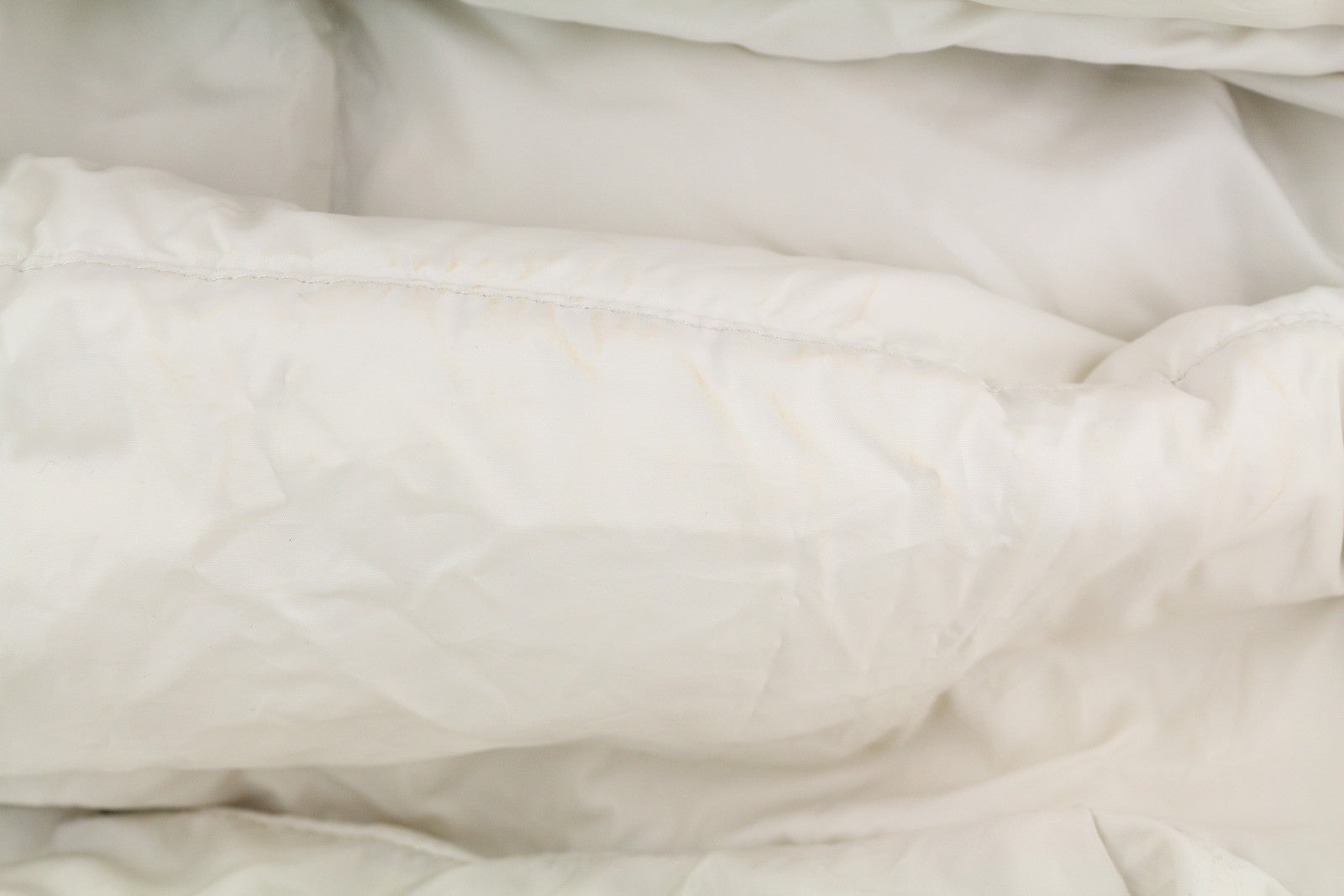 CALVIN KLEIN Disrupted Logo Men Jacket L White Quilted Hooded Insulated RRP365