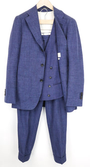 SUITSUPPLY Havana Tulip UL Ferrara Men Suit UK34R UK38L W31 Wool Silk Linen 3Pc