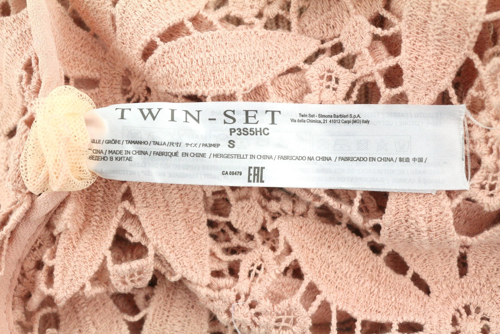 TWINSET Simona Barbieri Women Jumper S Floral Open Knit Sheer Pullover