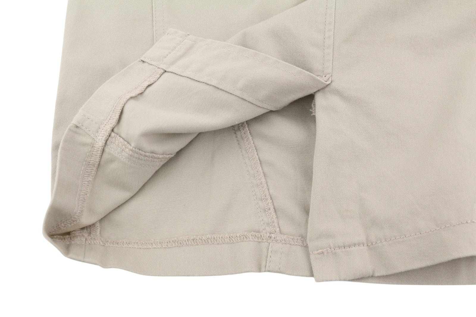 ARMANI JEANS Women Skirt EU46 Beige Zip Fly Split Pencil Mini Unlined