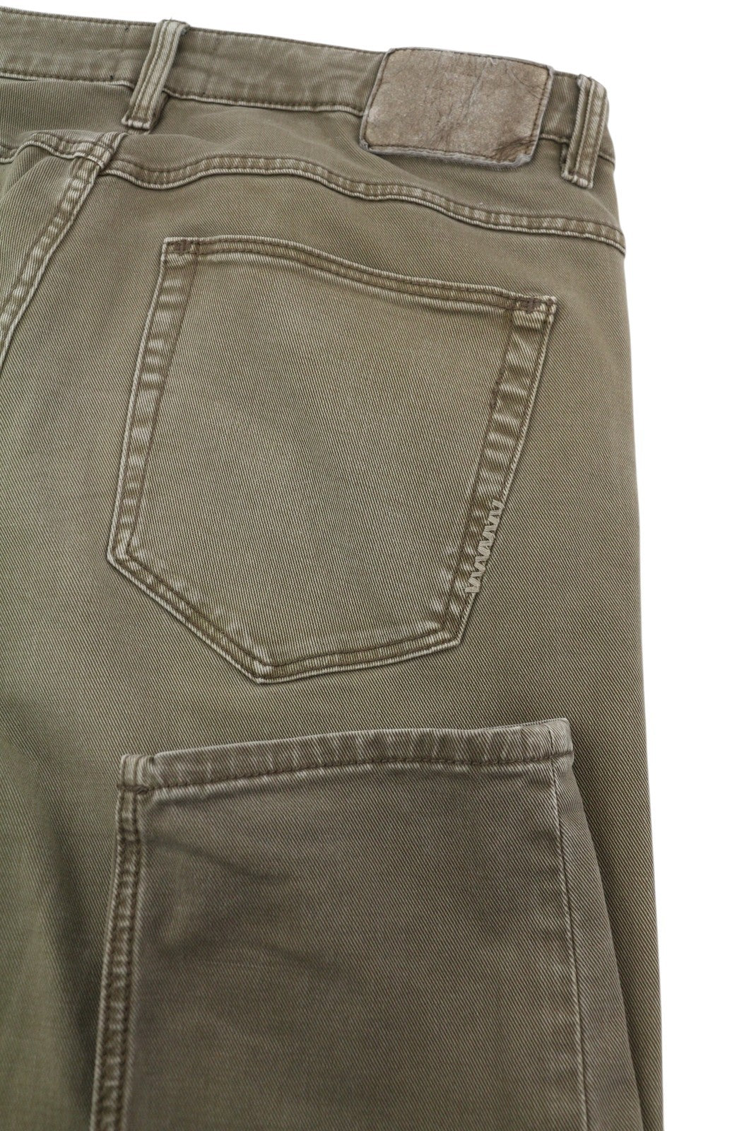 NEUW Lou Slim Men Jeans W32/L32 Brown Washed Fade Button Fly Denim Logo