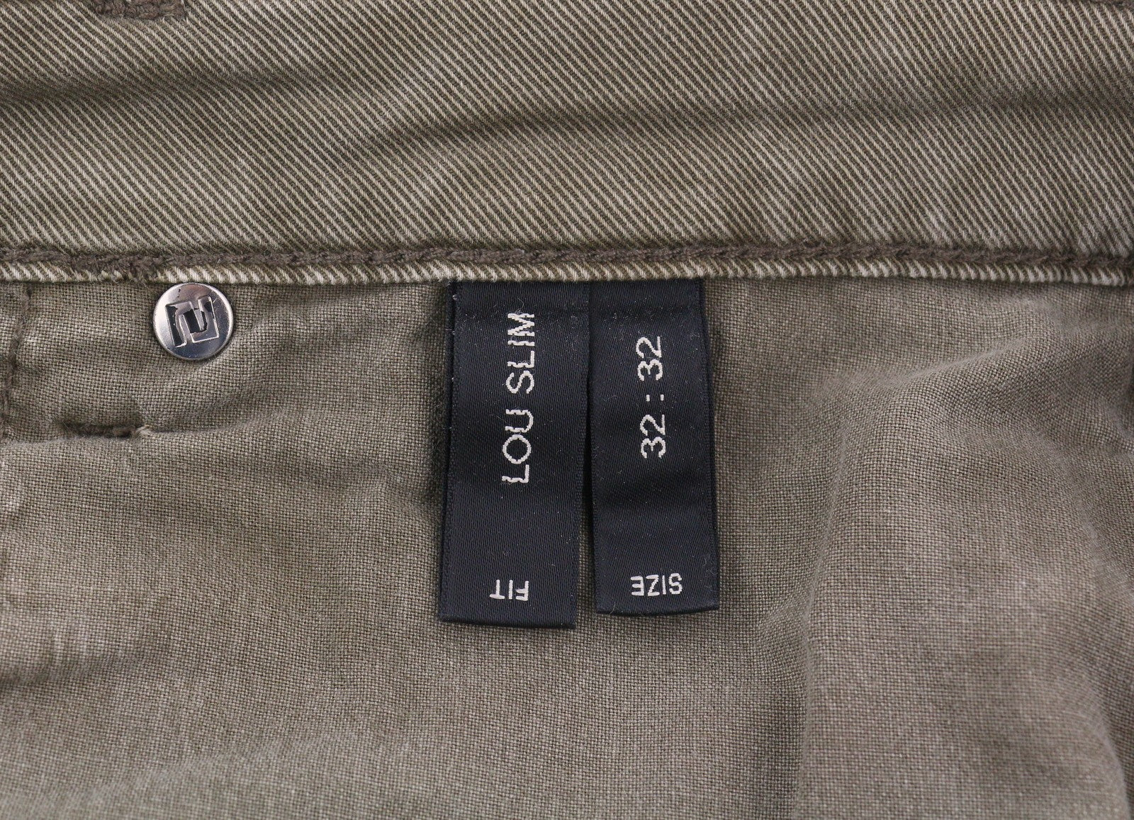 NEUW Lou Slim Men Jeans W32/L32 Brown Washed Fade Button Fly Denim Logo