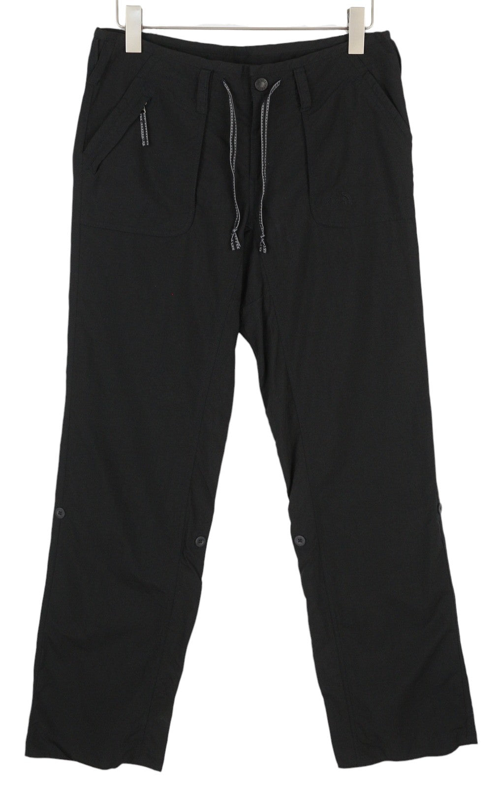 THE NORTH FACE Alam Women Trousers W30 Black Trekking Zip Fly Turn-Up
