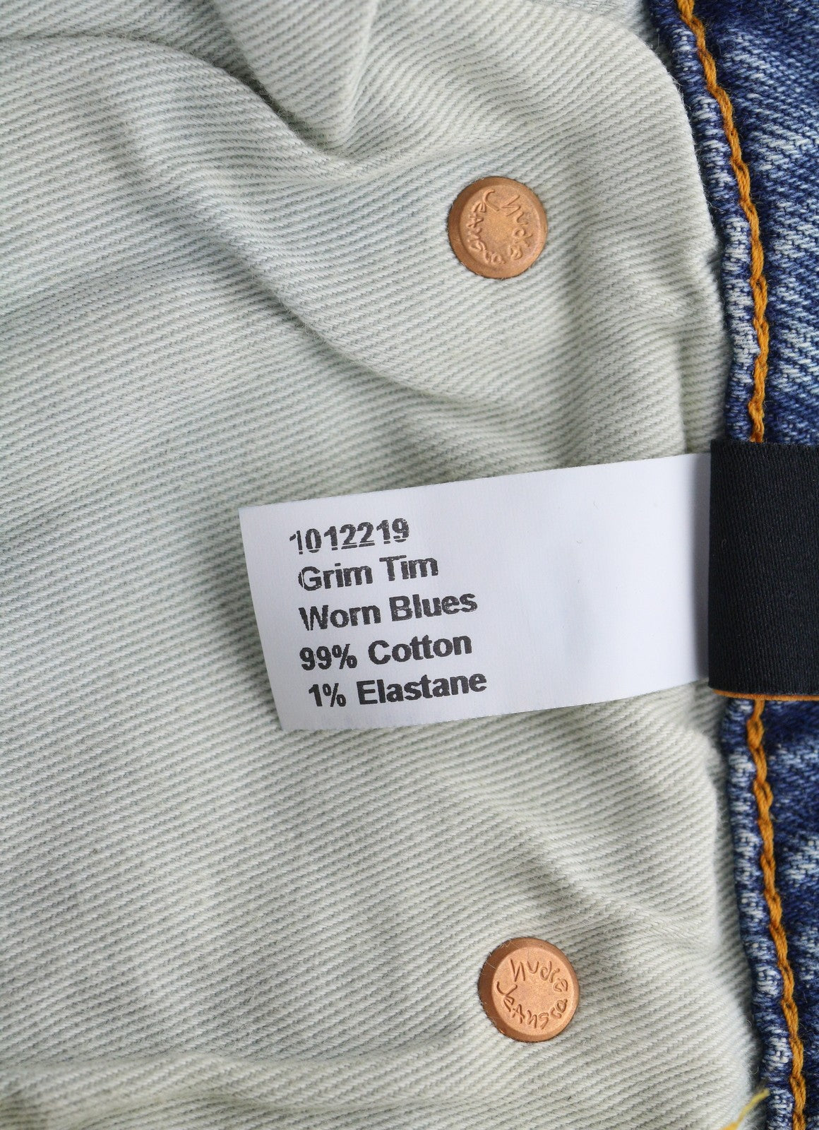 NUDIE JEANS Grim Tim Worn Blues Men Jeans W31/L32 Faded Distressed Denim