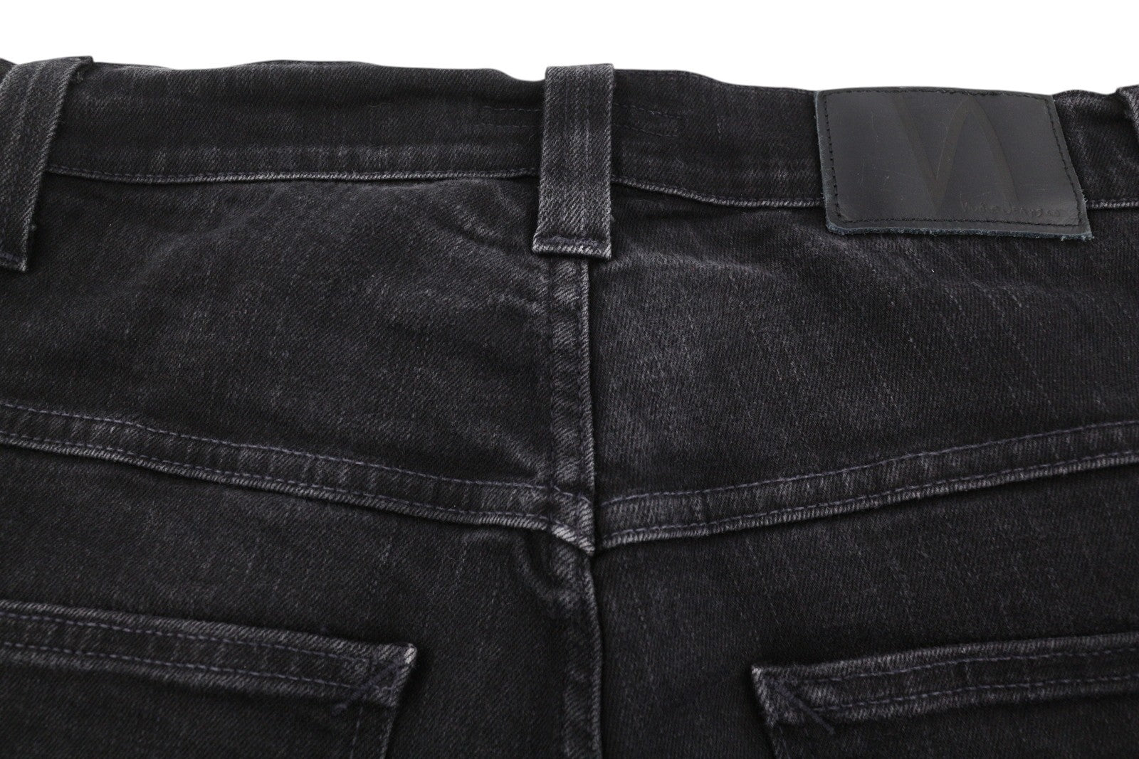 NUDIE JEANS Tape Ted Black Ring Men Jeans W31/L32 Skinny Zip Fly Denim