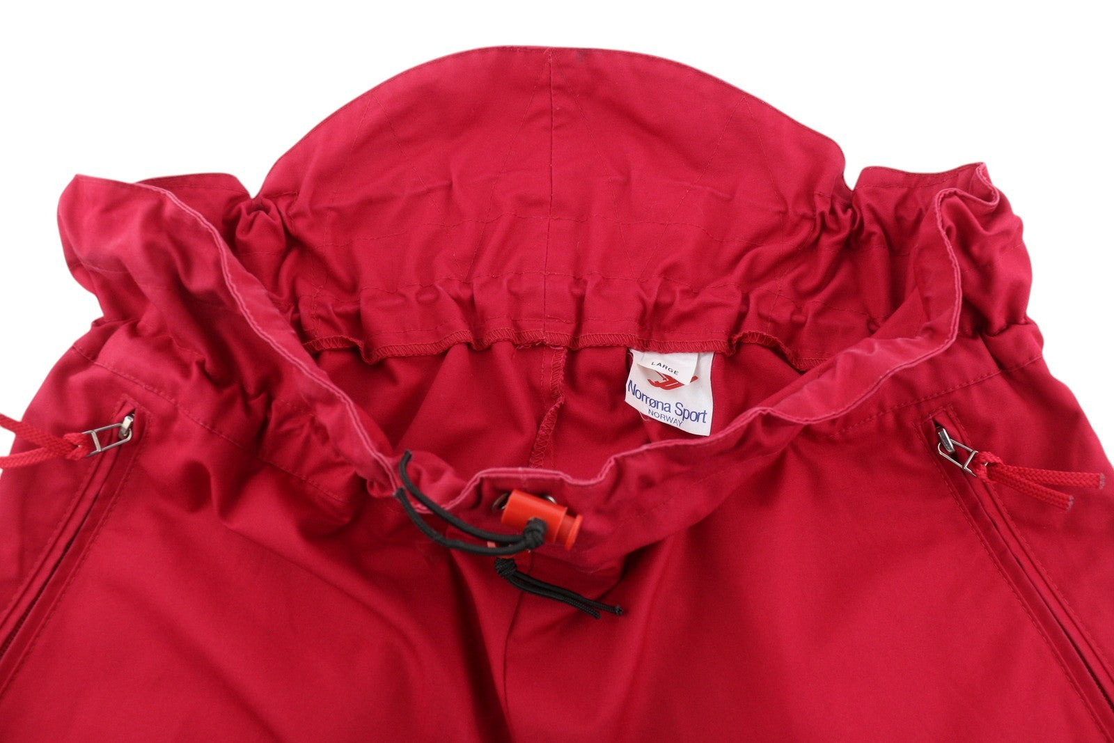 NORRONA Sport Men Trousers L Red Vintage Ski Pants Drawstring Waist