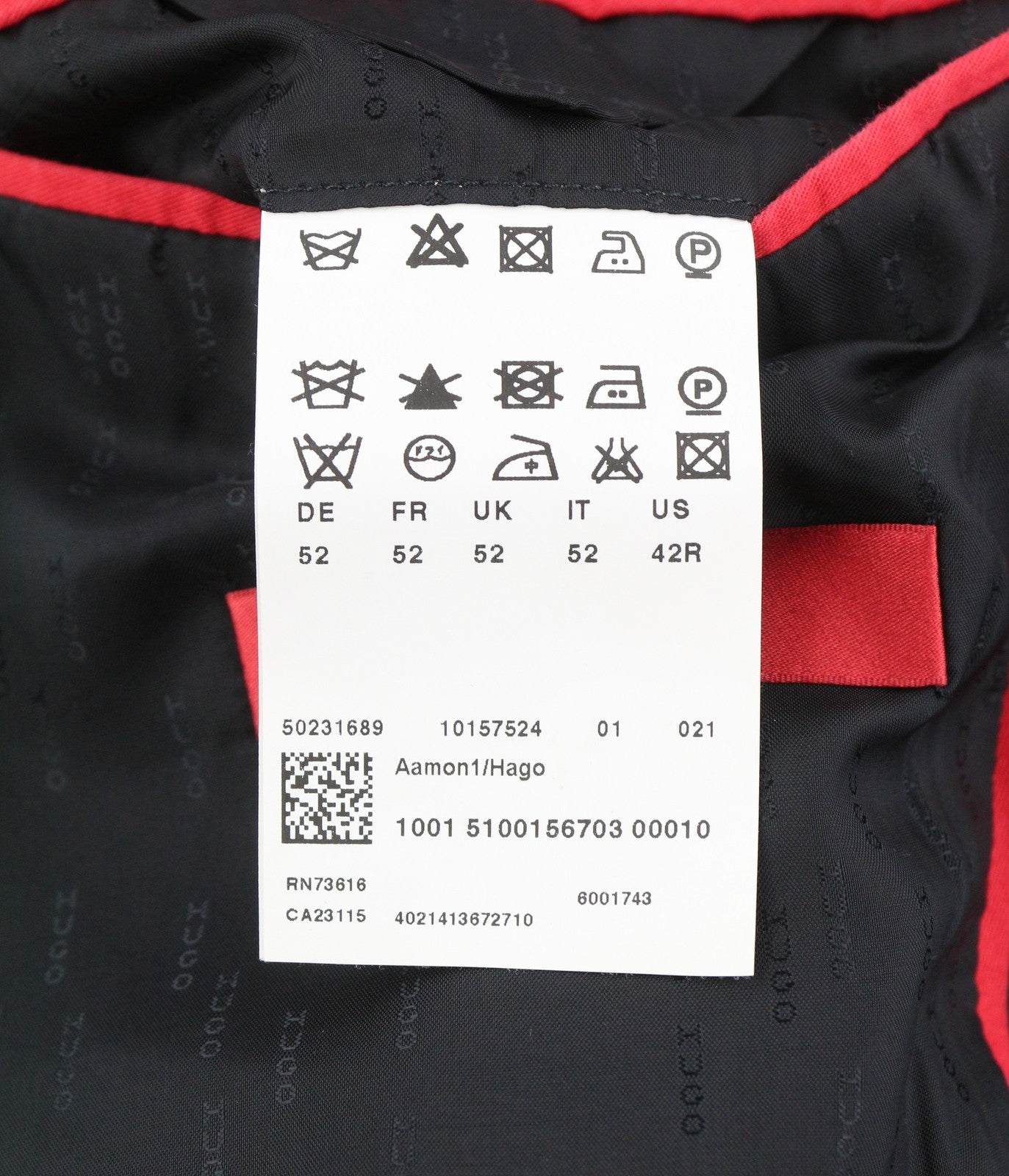 HUGO BOSS Aamon1/Hago Men Blazer US42R Grey Wool Notch Lapel Tailored