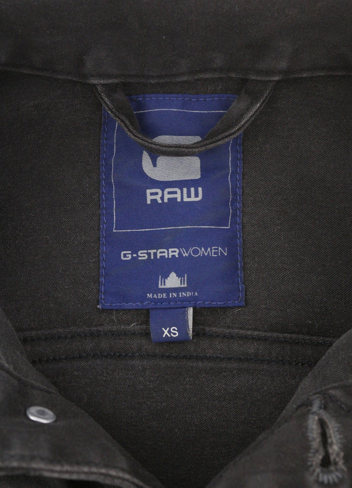 G-STAR Fender Slim Tailor Jkt Women Jacket XS Black Stretch Denim Button