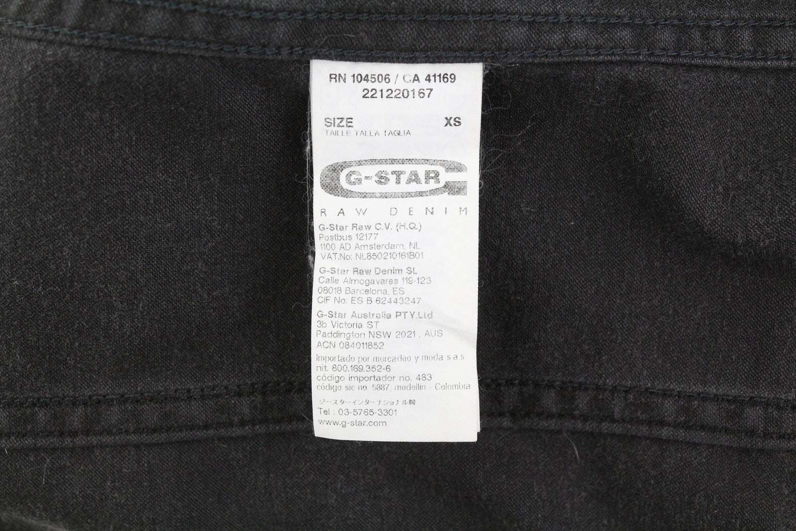 G-STAR Fender Slim Tailor Jkt Women Jacket XS Black Stretch Denim Button
