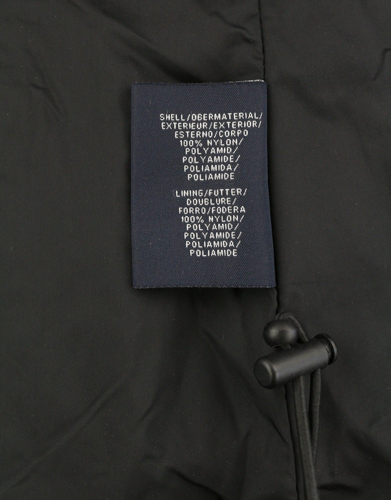 GANT Men Jacket M Black Lightweight Nylon Full Zip Lined Logo Pockets