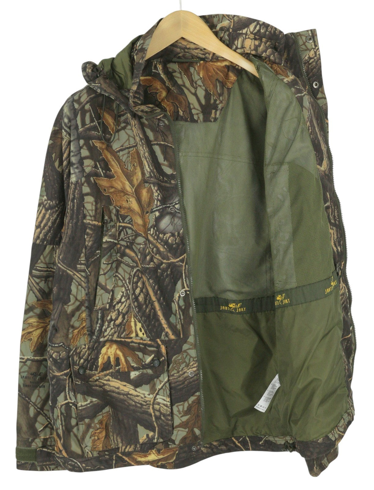 JAHTI JAKT Men Jacket M Pattern Hooded Hunting Drawstring Waist Light