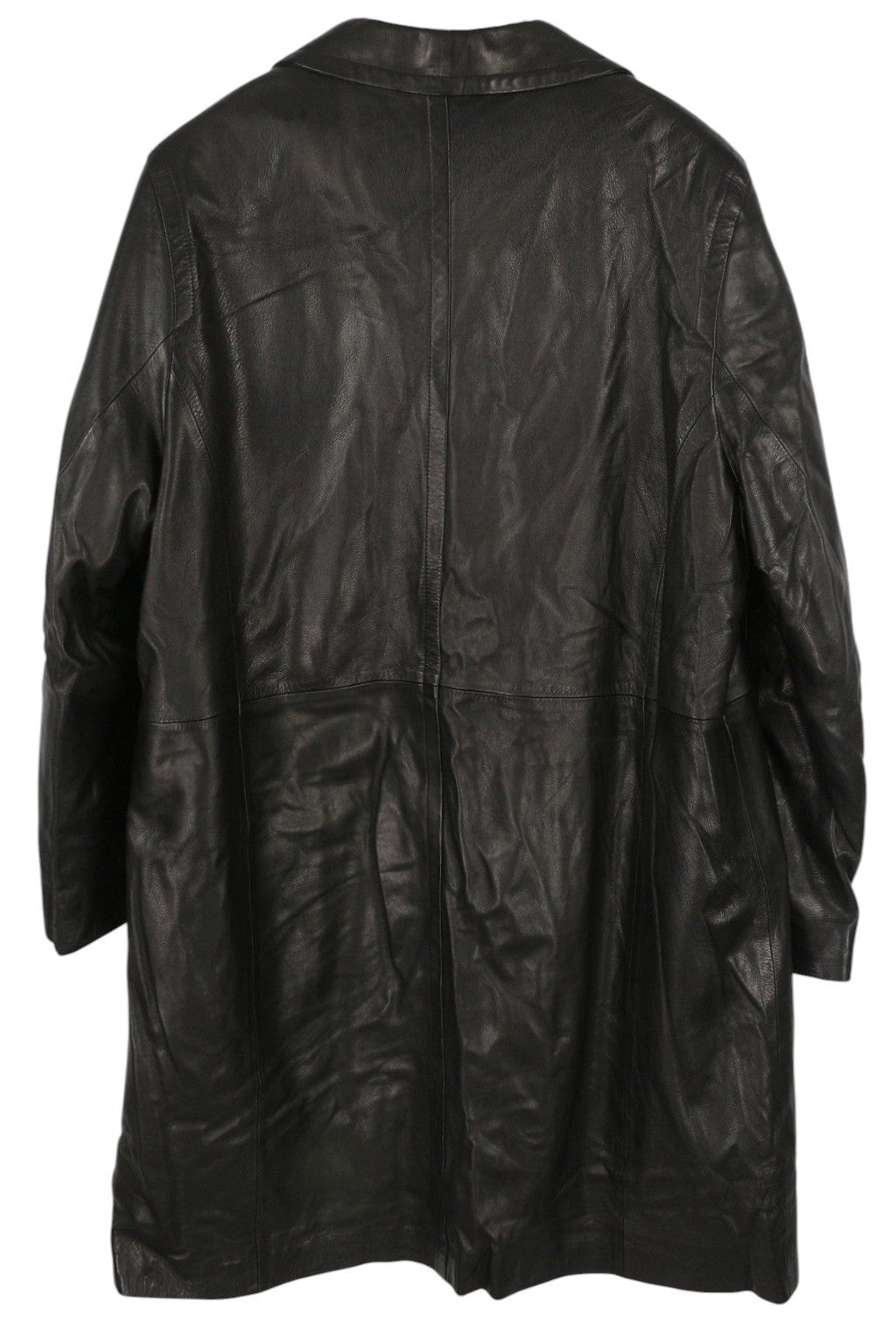 MARINA RINALDI Women Jacket ~M Vintage Black Leather Removable Lining