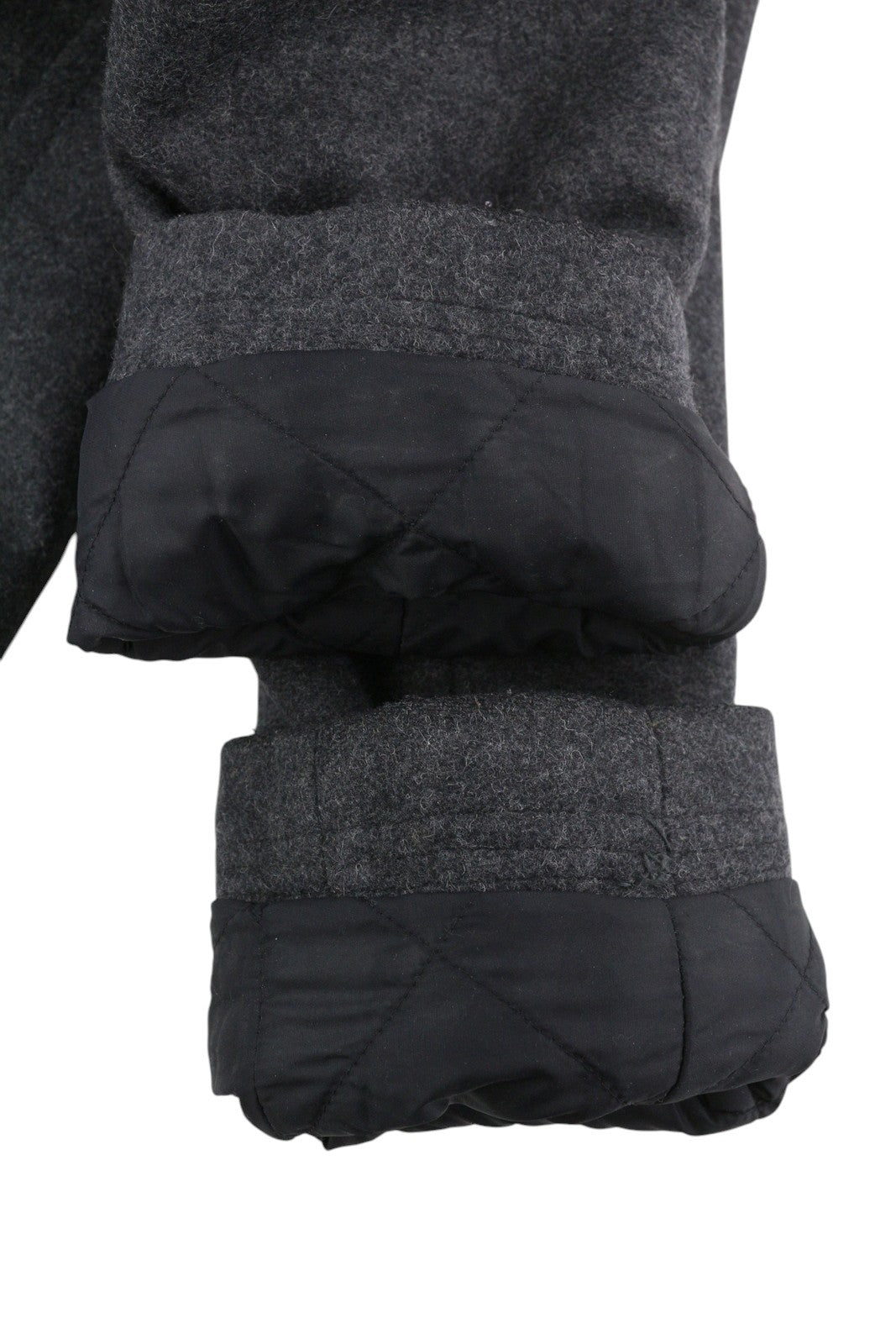 PEAK PERFORMANCE Duffle Women Coat M Melange Grey Wool Toggle Hooded