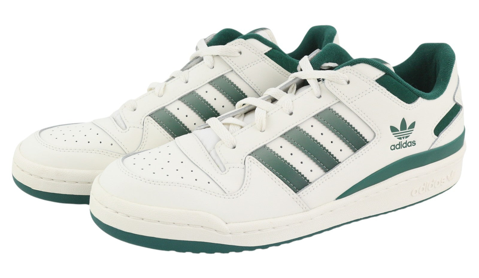 ADIDAS Forum Men Sneakers EU45.5 White Leather Low Lace Trainers RRP120