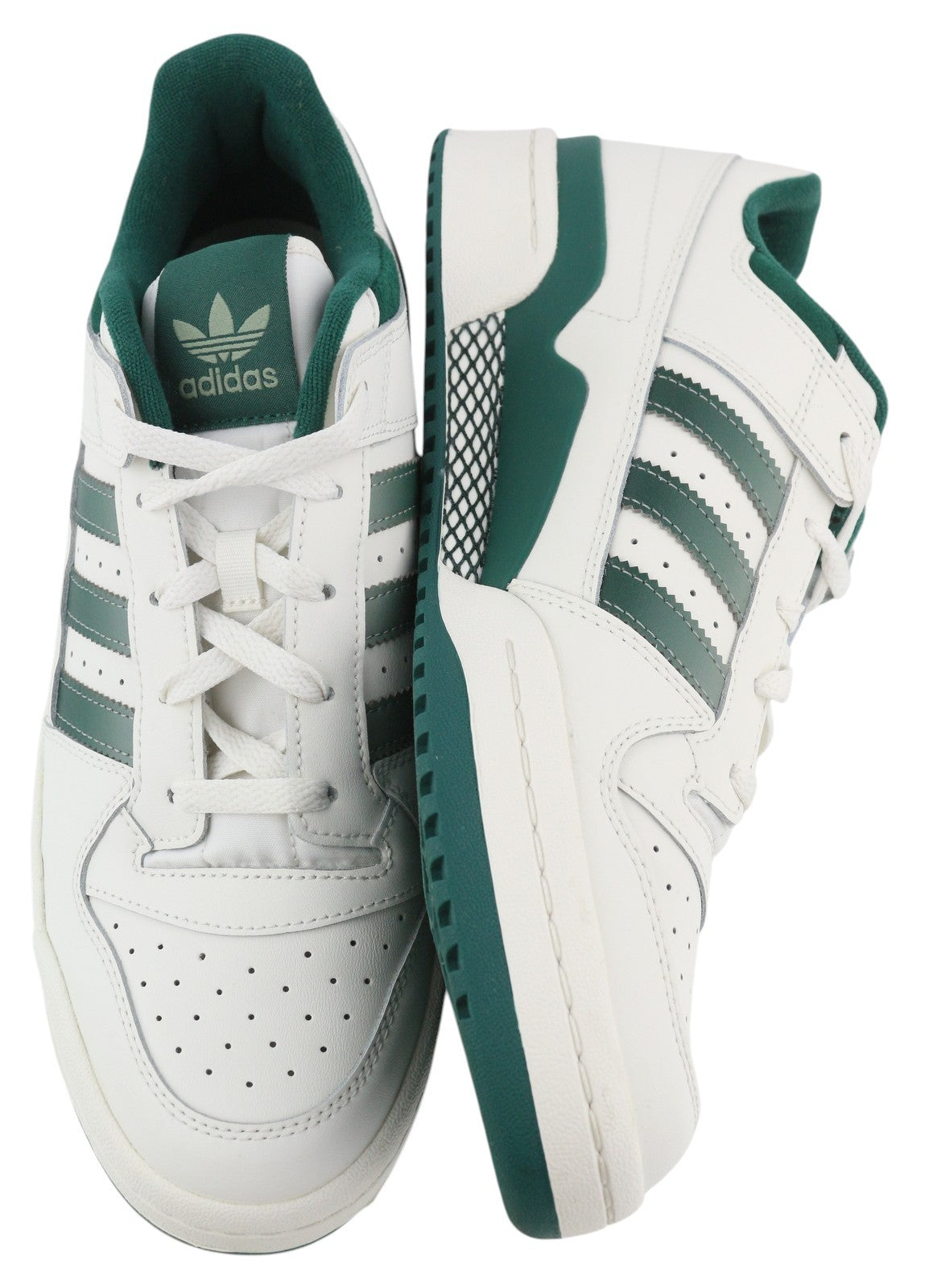 ADIDAS Forum Men Sneakers EU45.5 White Leather Low Lace Trainers RRP120