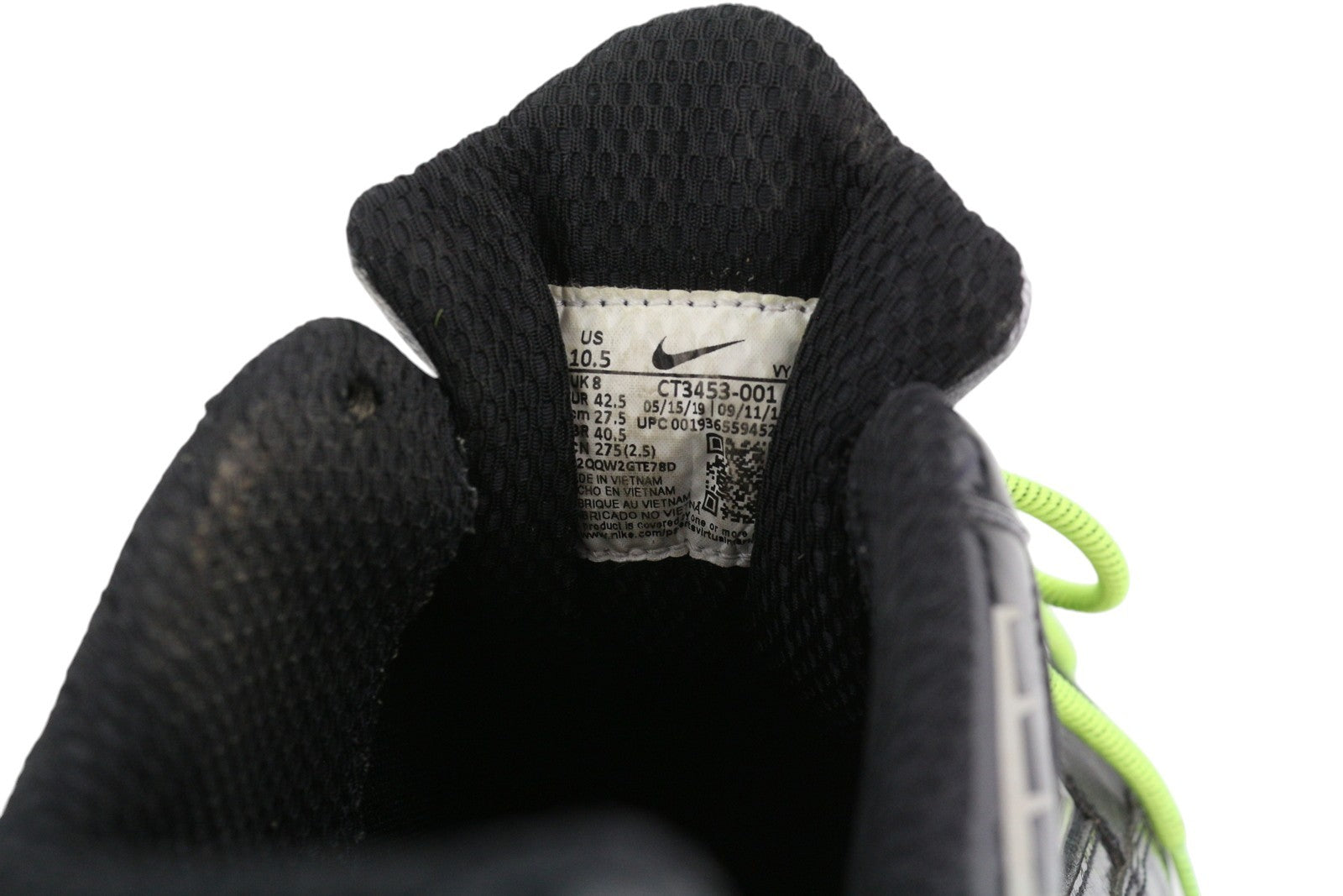 NIKE Shox Men Sneakers EU42.5 Black Low Top Lace Sport Trainers