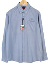Blue Cotton Button-Up